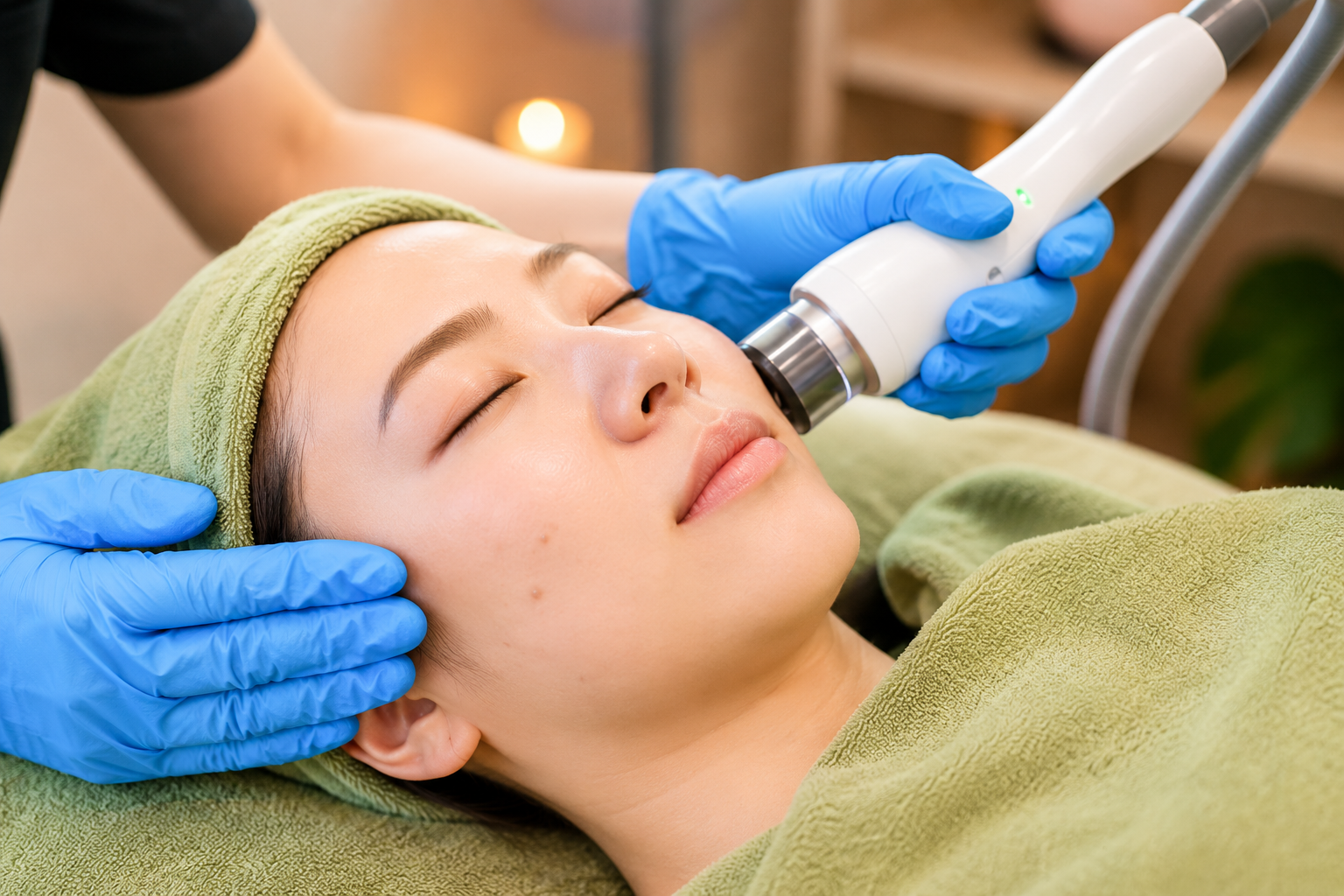 Japanese small face facial treatment